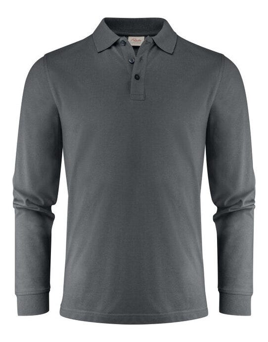 Printer Essentials PE2265026 Printer Mens Surf Pro LS Polo - Steel Grey