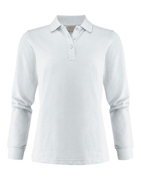 Printer Essentials PE2265027 Printer Ladies Surf Pro LS Polo - White