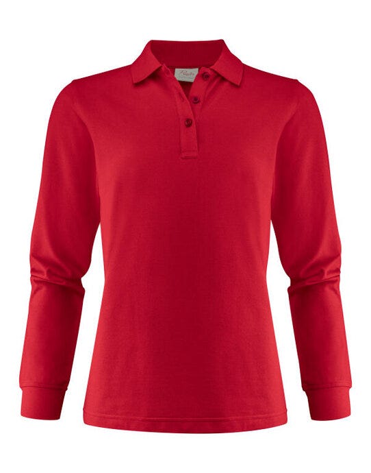 Printer Essentials PE2265027 Printer Ladies Surf Pro LS Polo - Red