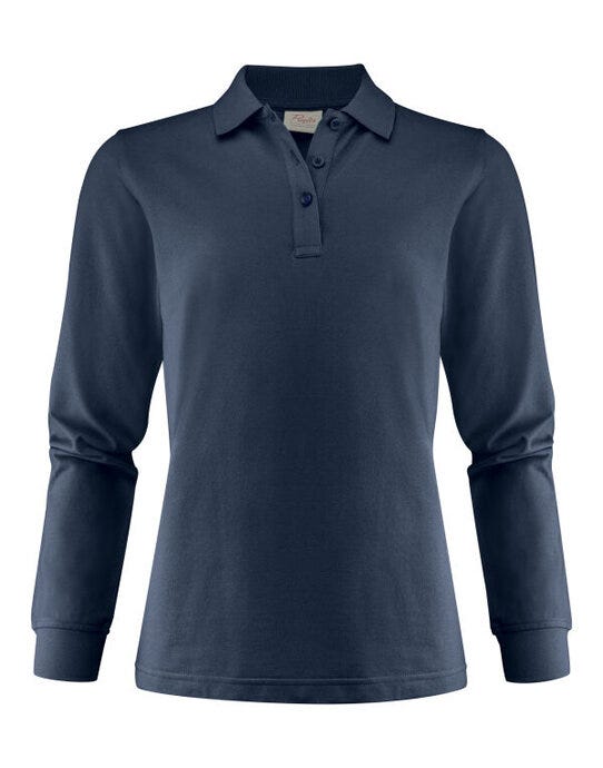 Printer Essentials PE2265027 Printer Ladies Surf Pro LS Polo - Dark Navy