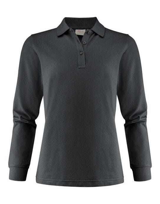 Printer Essentials PE2265027 Printer Ladies Surf Pro LS Polo - Steel Grey