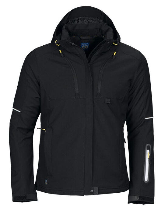 ProJob Workwear PJ643413 ProJob 3413 Ladies Padded Functional Jkt - Black