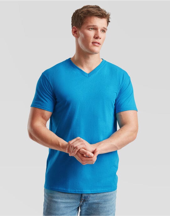Fruit Of The Loom 61066 FOTL Mens Valueweight V-Neck T