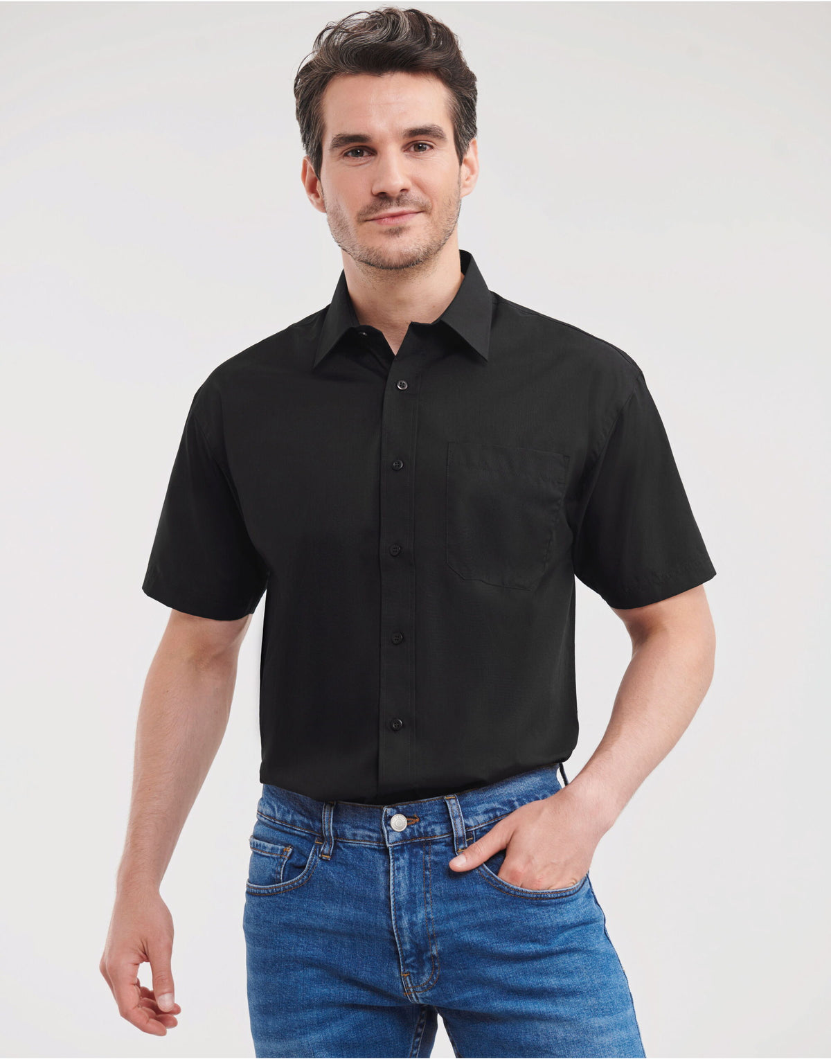 Russell Athletic Collection 935M Russell Collection Men SS Classic Poplin