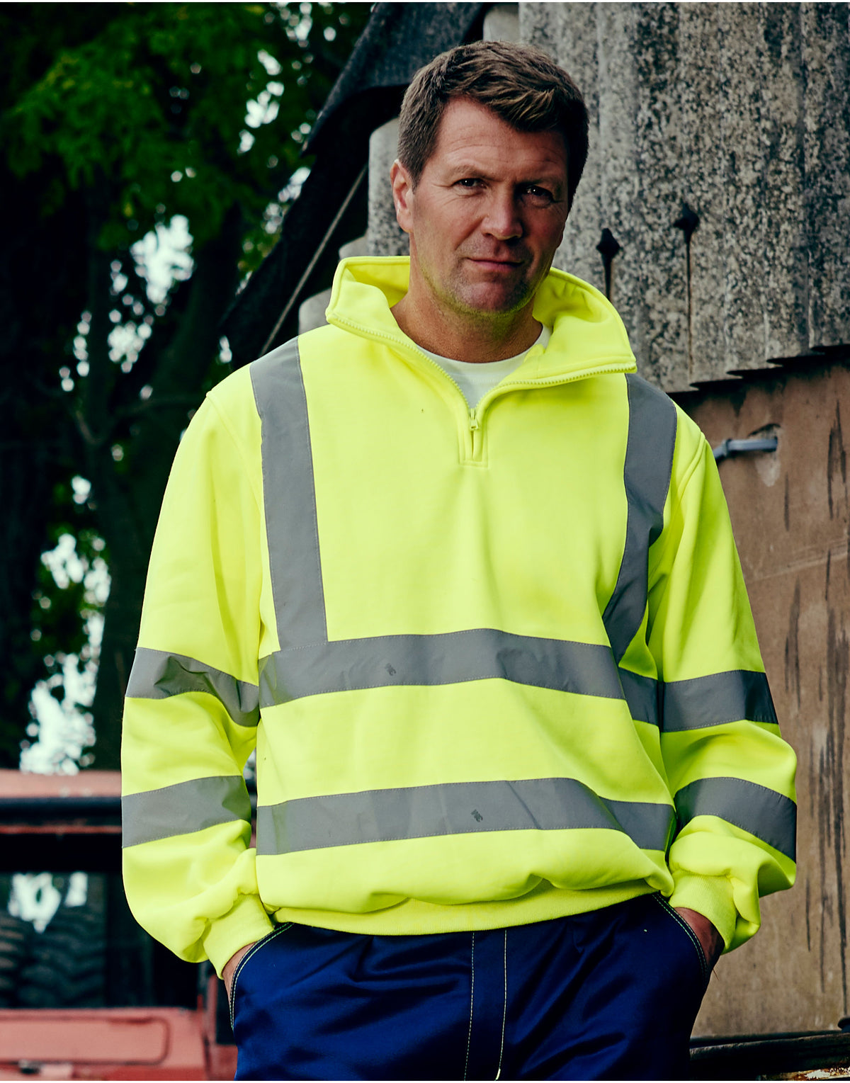 Yoko HVK06 Hi Vis 1/4 Zip Sweatshirt