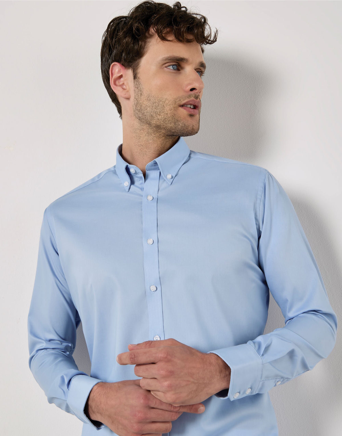 Product image of Kustom Kit KK182 Mens LS Stretch Oxford Shirt