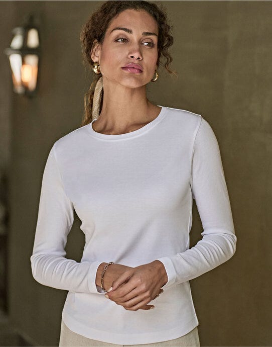 Tee Jays TJ590 Lady Long Sleeve Interlock Tee