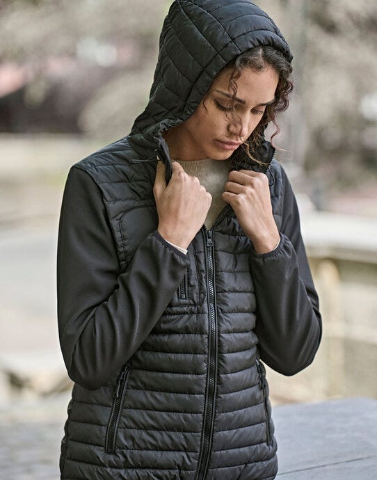 Tee Jays TJ9629 Womens Hooded Crossover Jkt