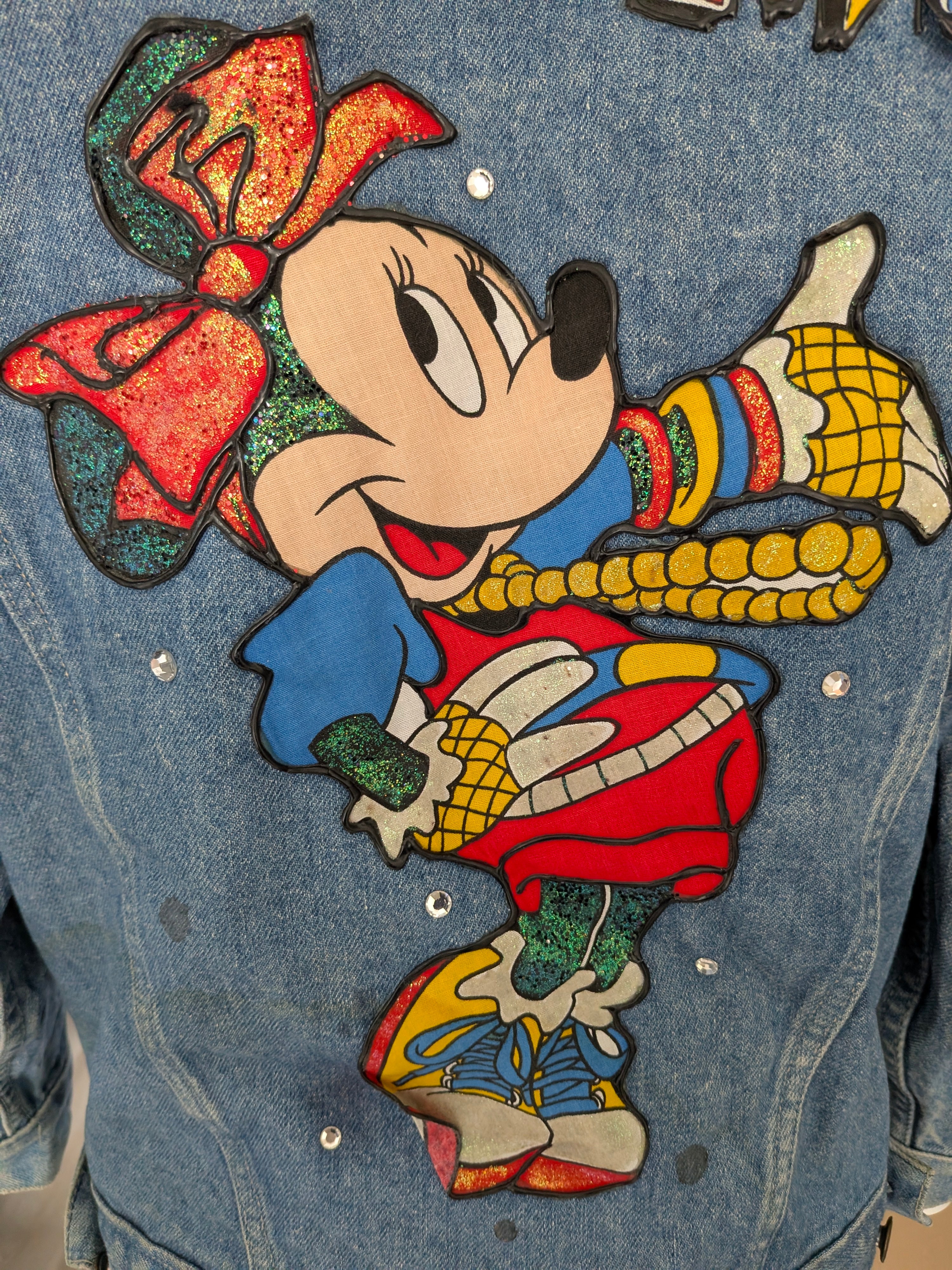 Levi’s Denim Jacket M USA Made Vintage Disney Totally Minnie - USASTARFASHION