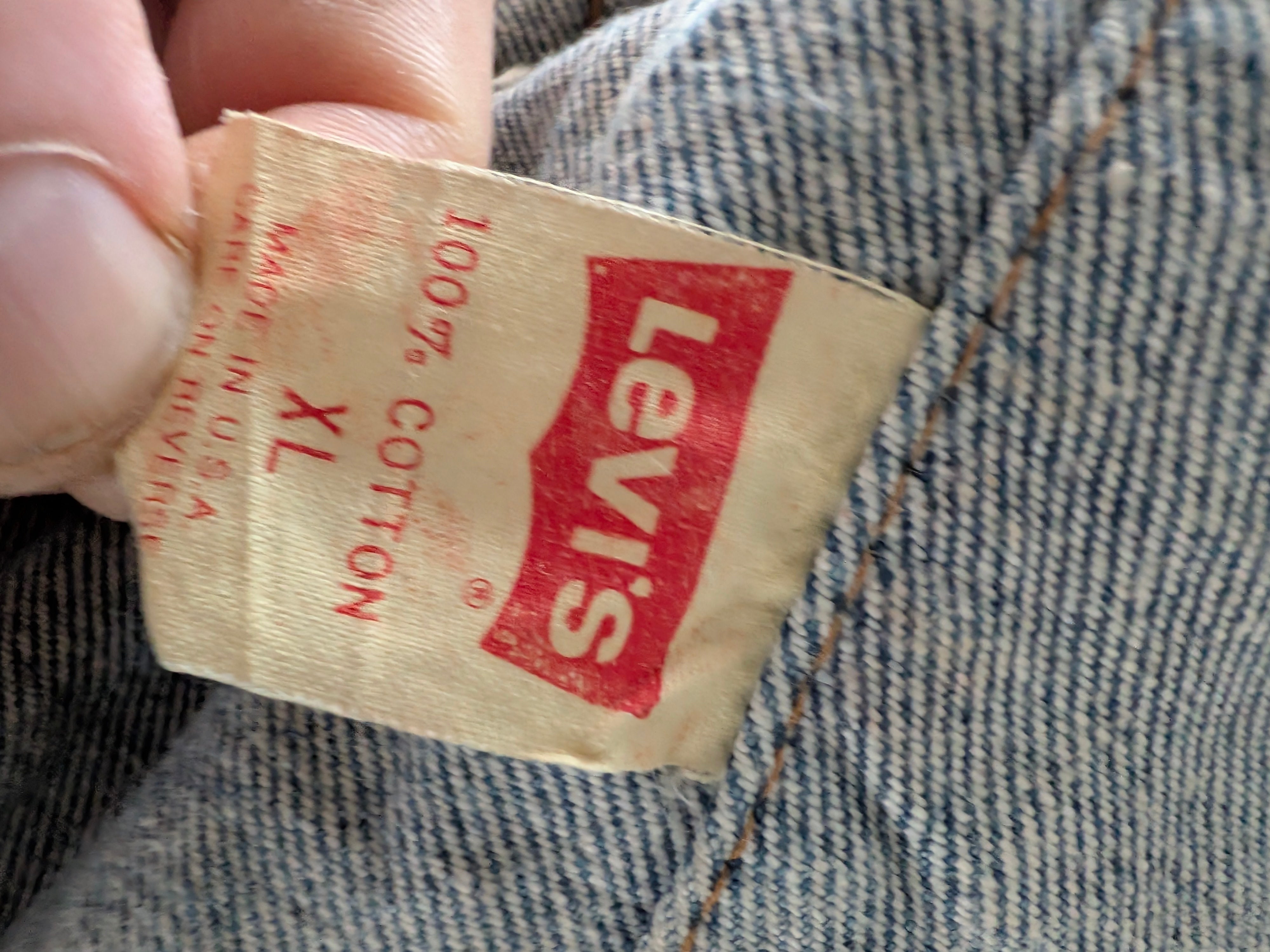Vintage Levi’s Denim Jacket Acid Wash Made in USA 80s 90s Blue Jean XL - USASTARFASHION
