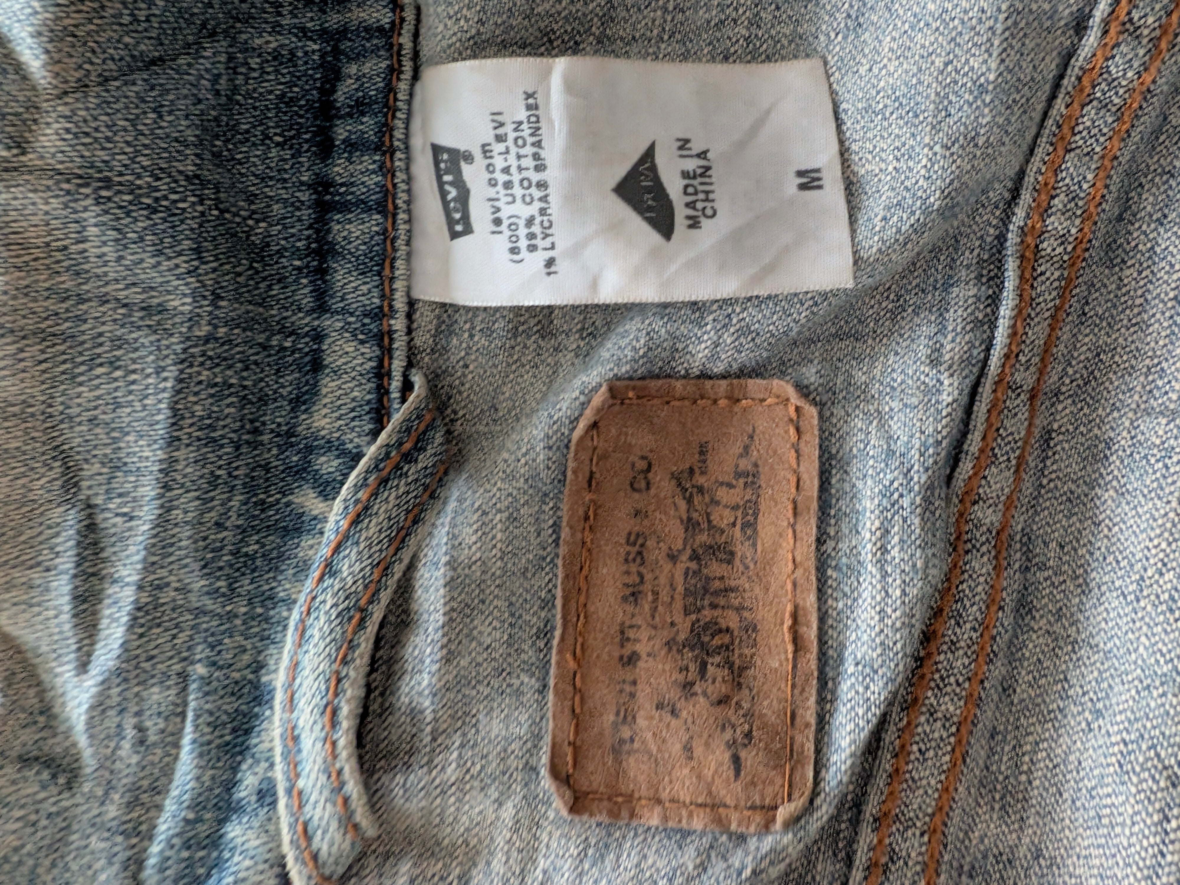 Levi’s Denim Trucker Jacket Light Blue Wash Cotton Size M - USASTARFASHION