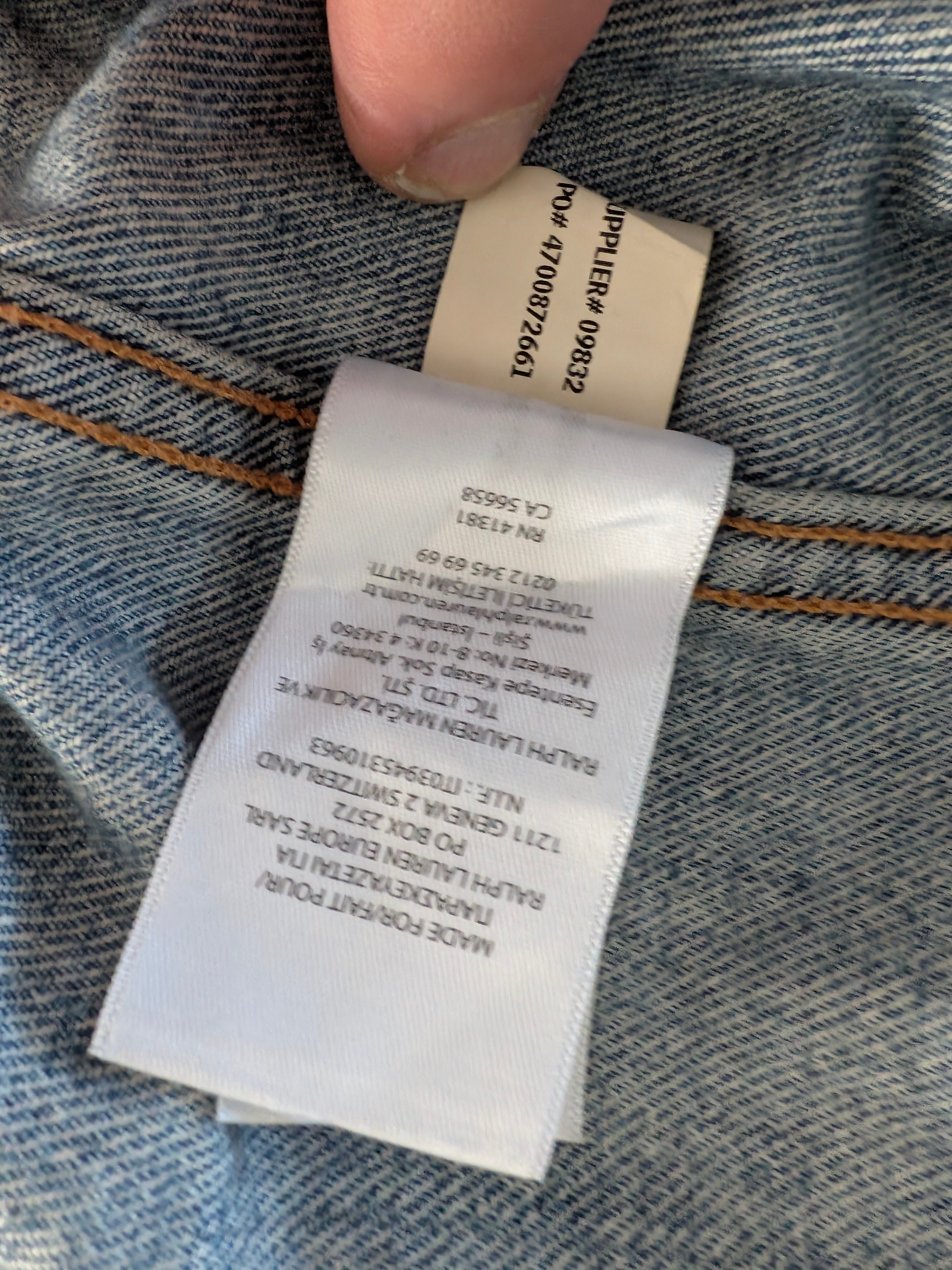Polo Ralph Lauren Vintage Denim Jacket Faded Distressed Blue Size M - USASTARFASHION