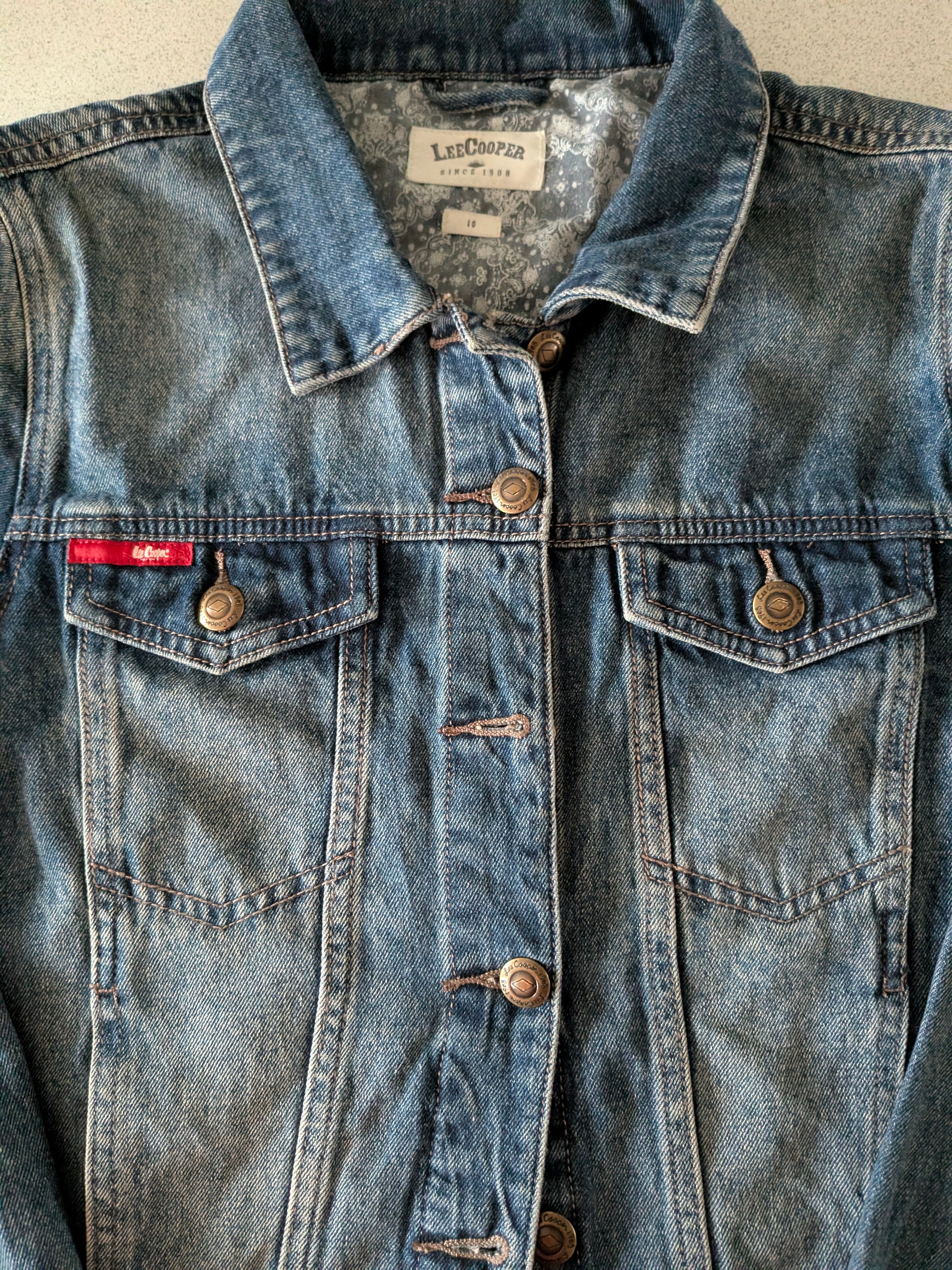 Lee Cooper Denim Jacket – Size 10 – Classic Blue - USASTARFASHION