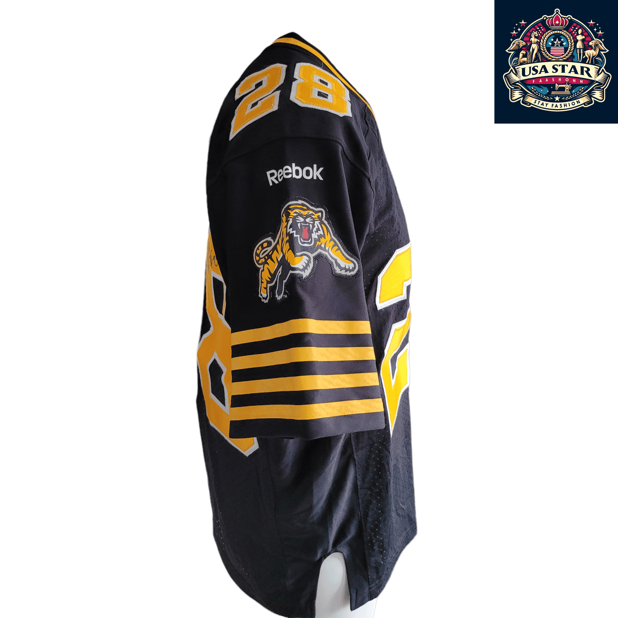 Limited Edition Hamilton Tiger - Cats Jersey Signed By J. Johnson - Authentic CFL Collectible - USASTARFASHION