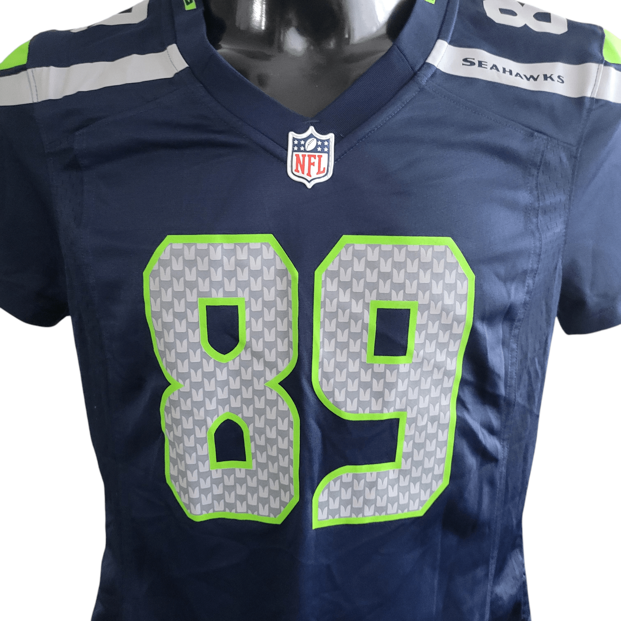 Seattle Seahawks Doug Baldwin Jersey 89 NFL On Field by Nike - Women's Medium, Navy Blue - USASTARFASHION