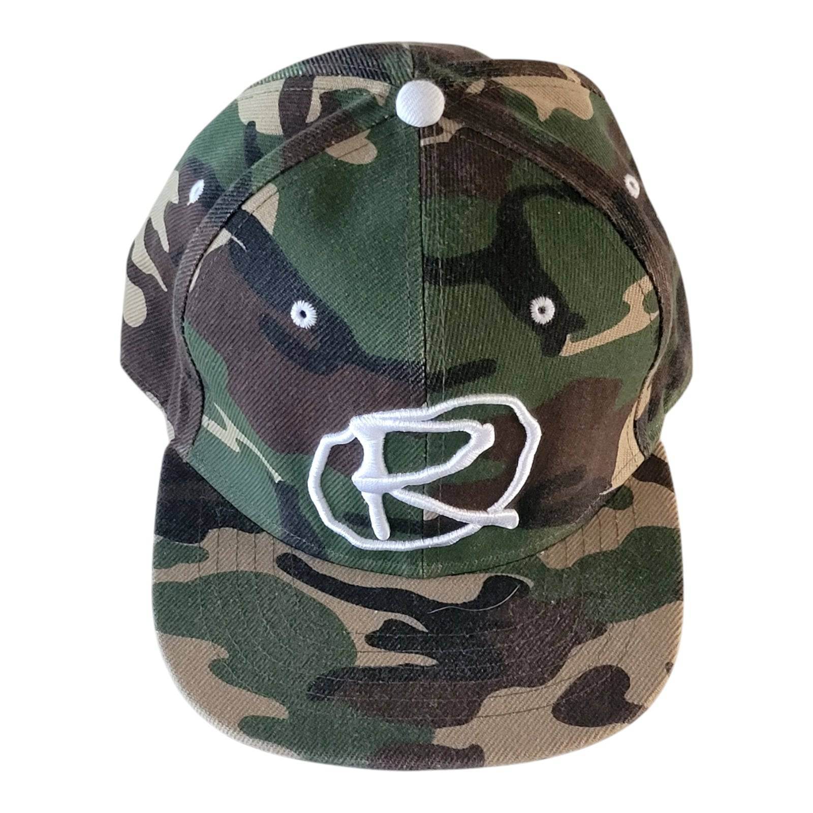 Vintage Camo Snapback Hat - Rampworx Skatepark Embroidered Design, Adjustable Fit - USASTARFASHION