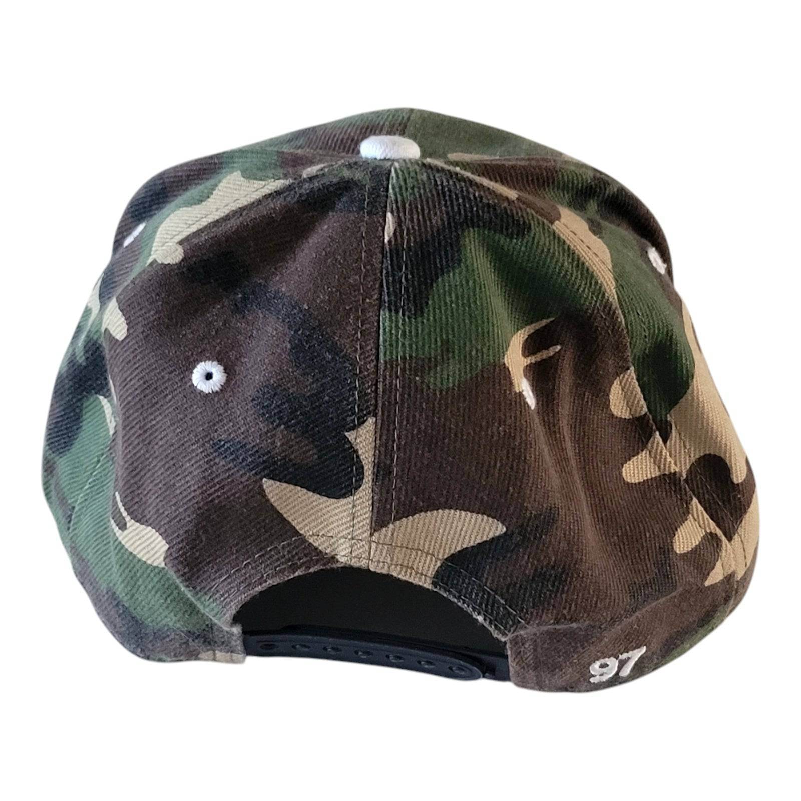 Vintage Camo Snapback Hat - Rampworx Skatepark Embroidered Design, Adjustable Fit - USASTARFASHION
