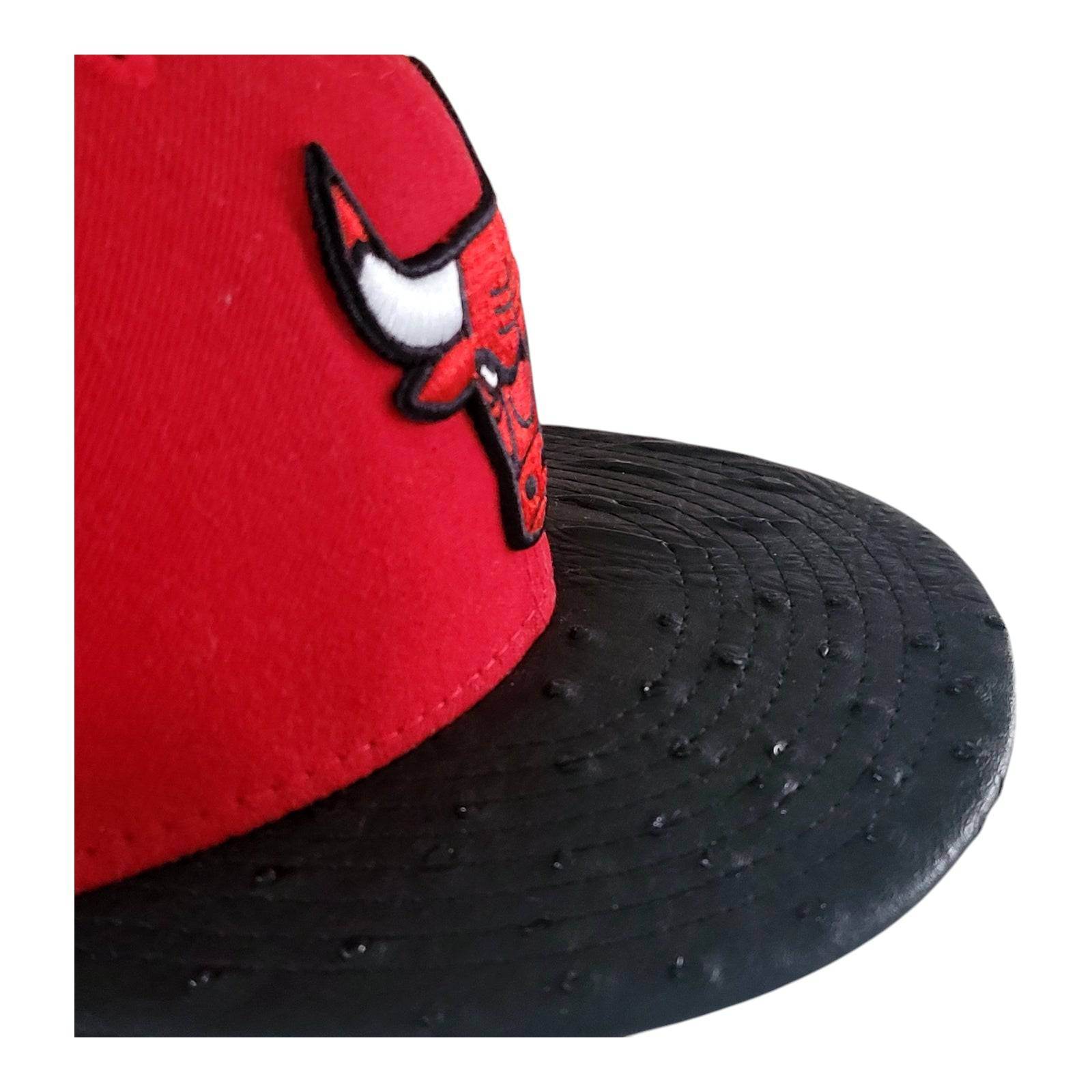 Chicago Bulls Cap New Era 59FIFTY Fitted Size 7 3/8 with Textured Black Visor - USASTARFASHION