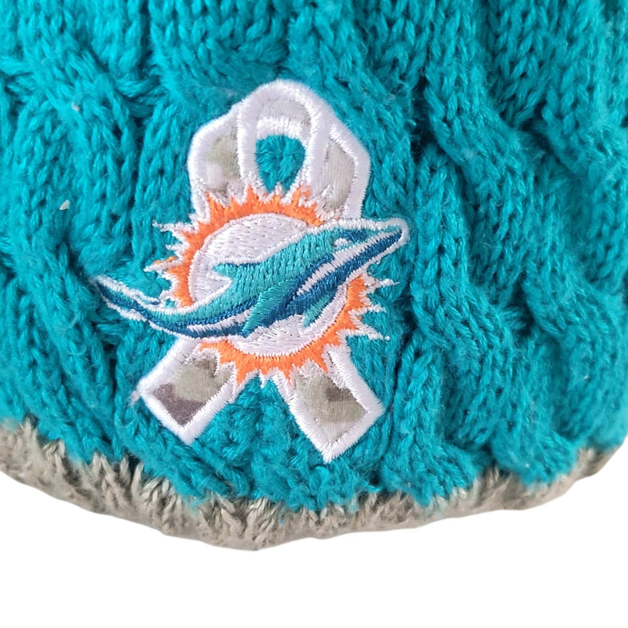 Miami Dolphins New Era Women’s Pom - Pom Beanie - USASTARFASHION