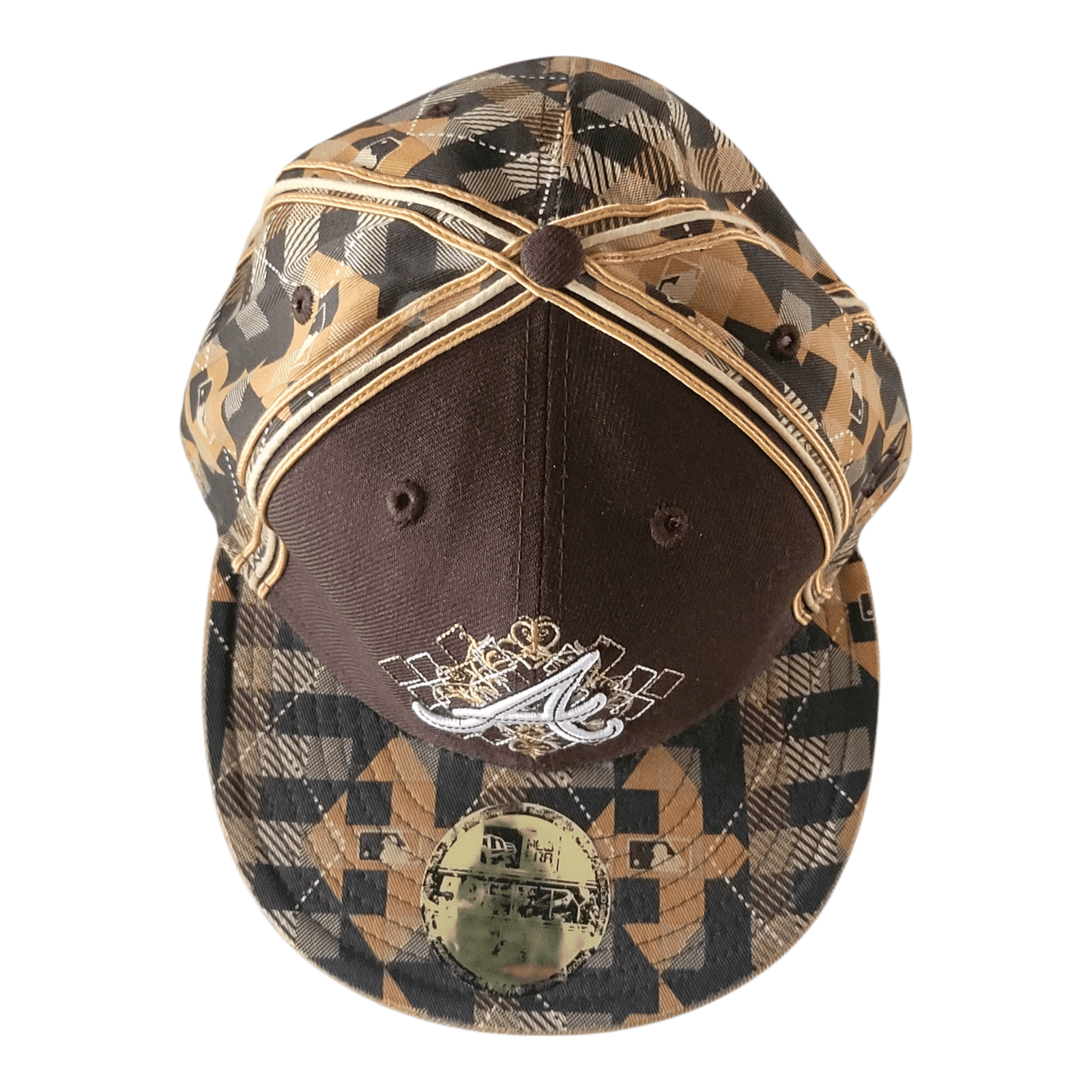 Atlanta Braves New Era Geometric 59FIFTY Cap 7 3/8 - USASTARFASHION