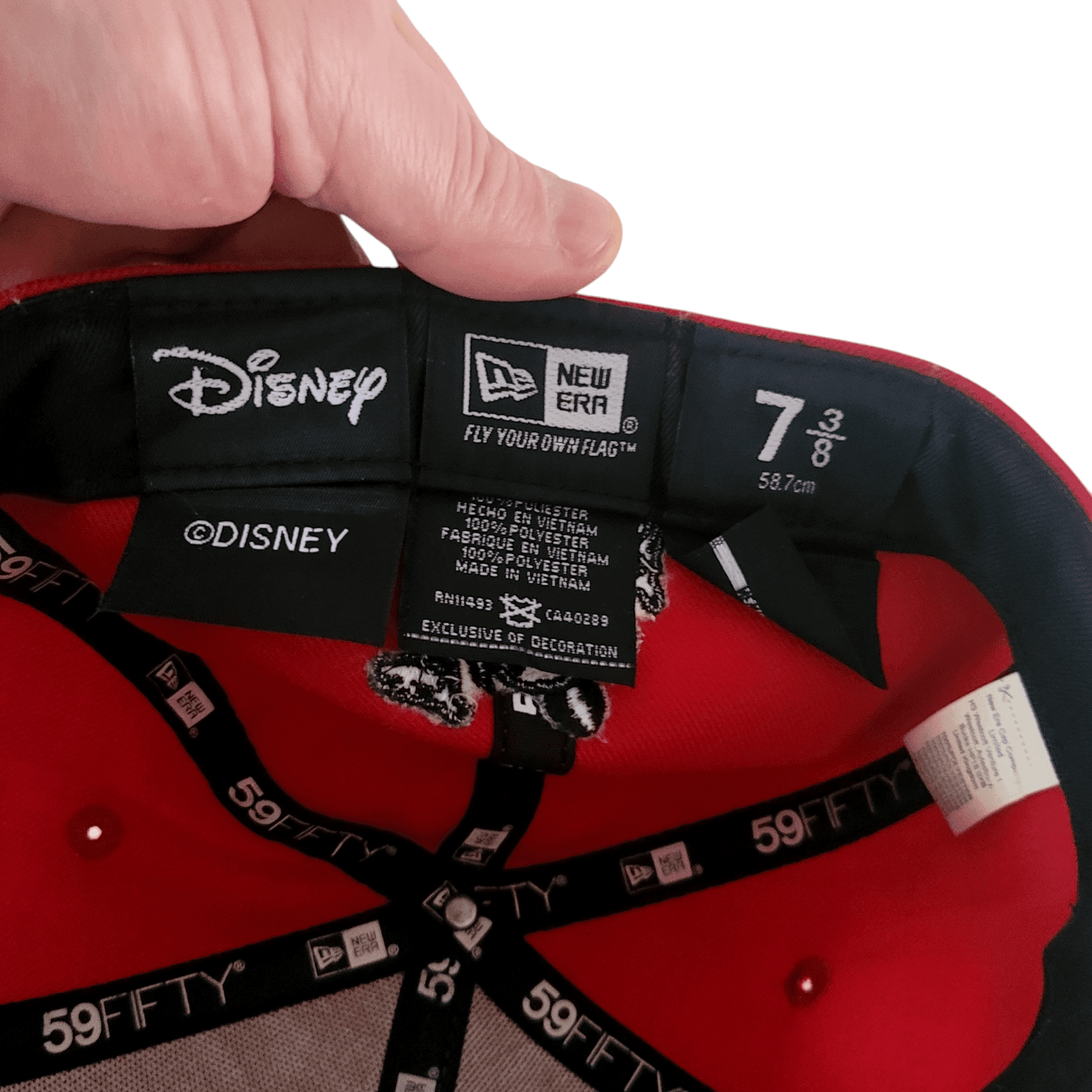 Disney New Era Mickey Mouse 59FIFTY Red Cap 7 3/8 (58.7 cm) - USASTARFASHION