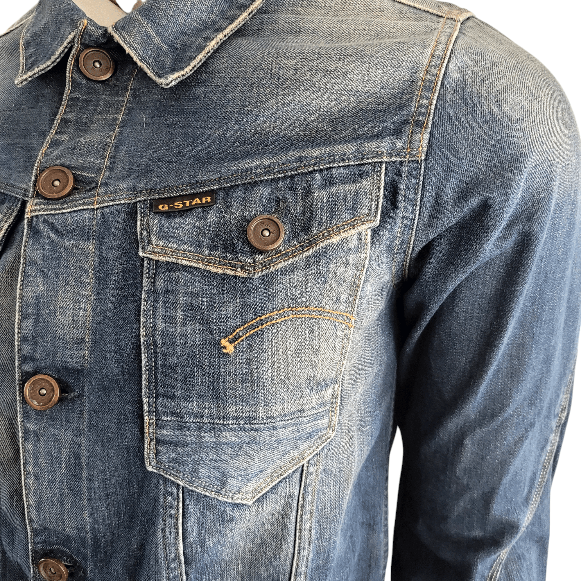 G - Star RAW Denim Jacket - Size Large - USASTARFASHION