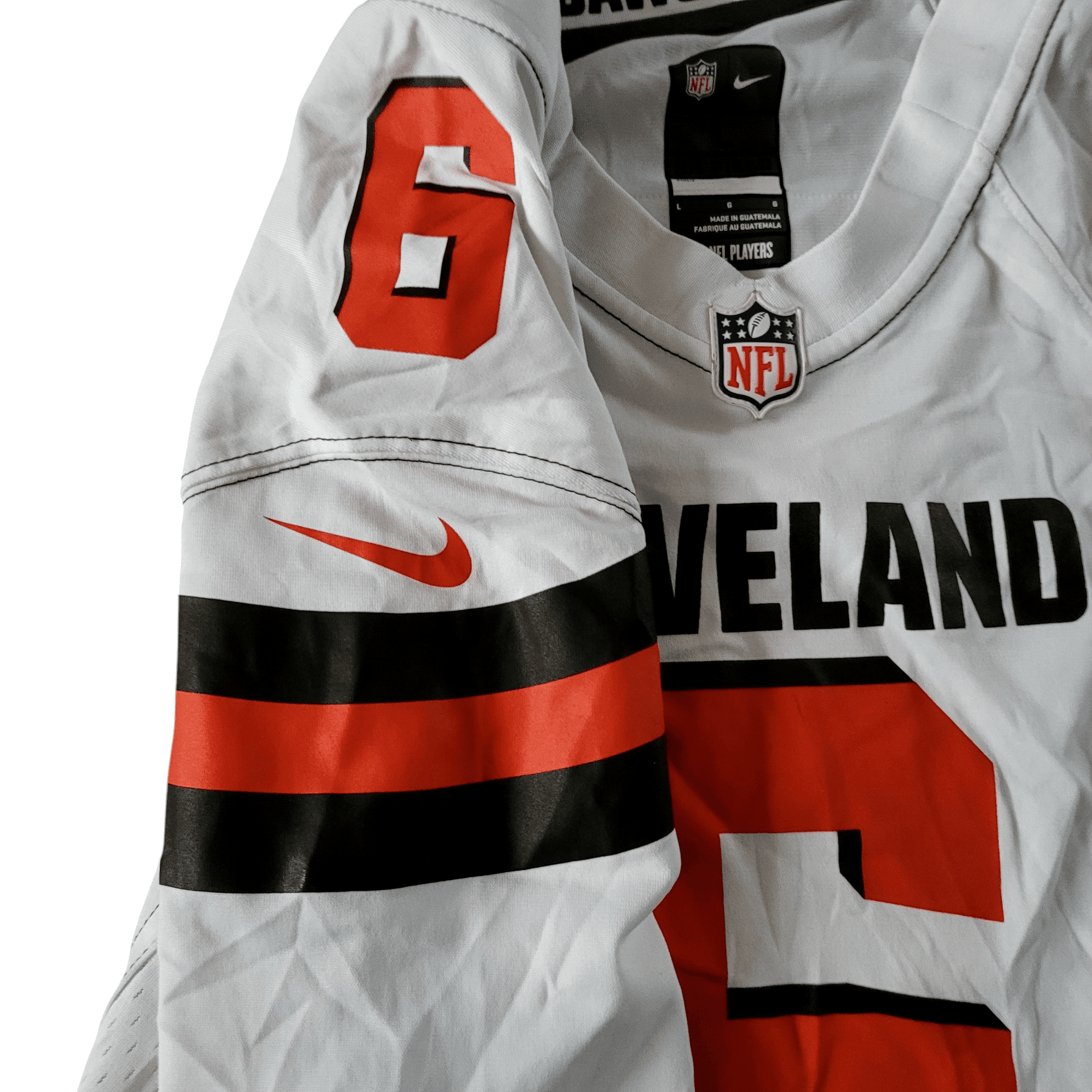 Nike On - Field Cleveland Browns Baker Mayfield Jersey (Size L, White) - USASTARFASHION
