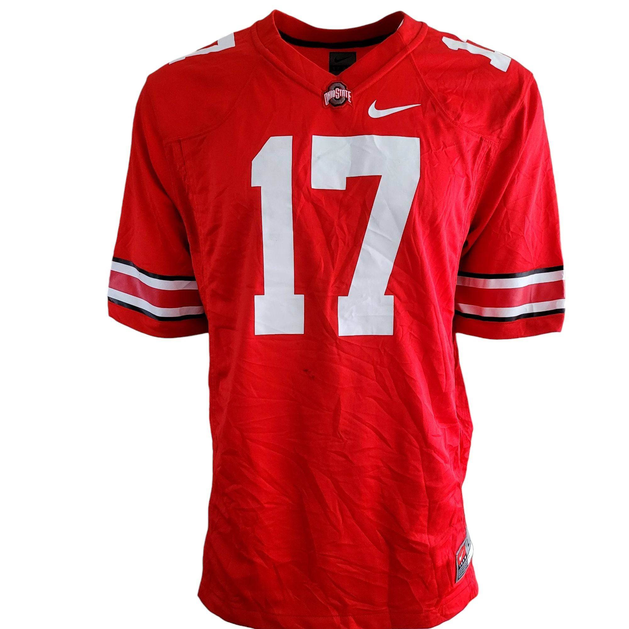 Nike Ohio State Buckeyes #17 Jersey - Size L - USASTARFASHION