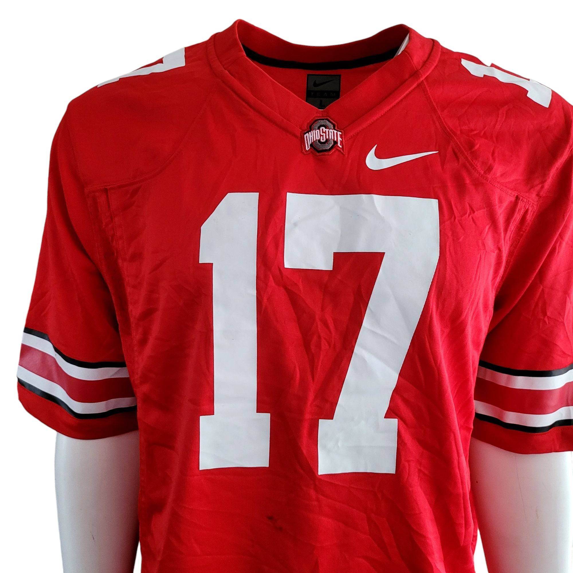Nike Ohio State Buckeyes #17 Jersey - Size L - USASTARFASHION