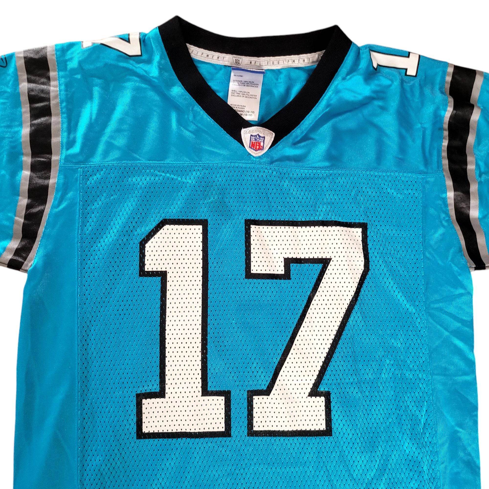 Reebok Jake Delhomme Carolina Panthers Jersey - Blue Size M Medium (10 - 12) - USASTARFASHION