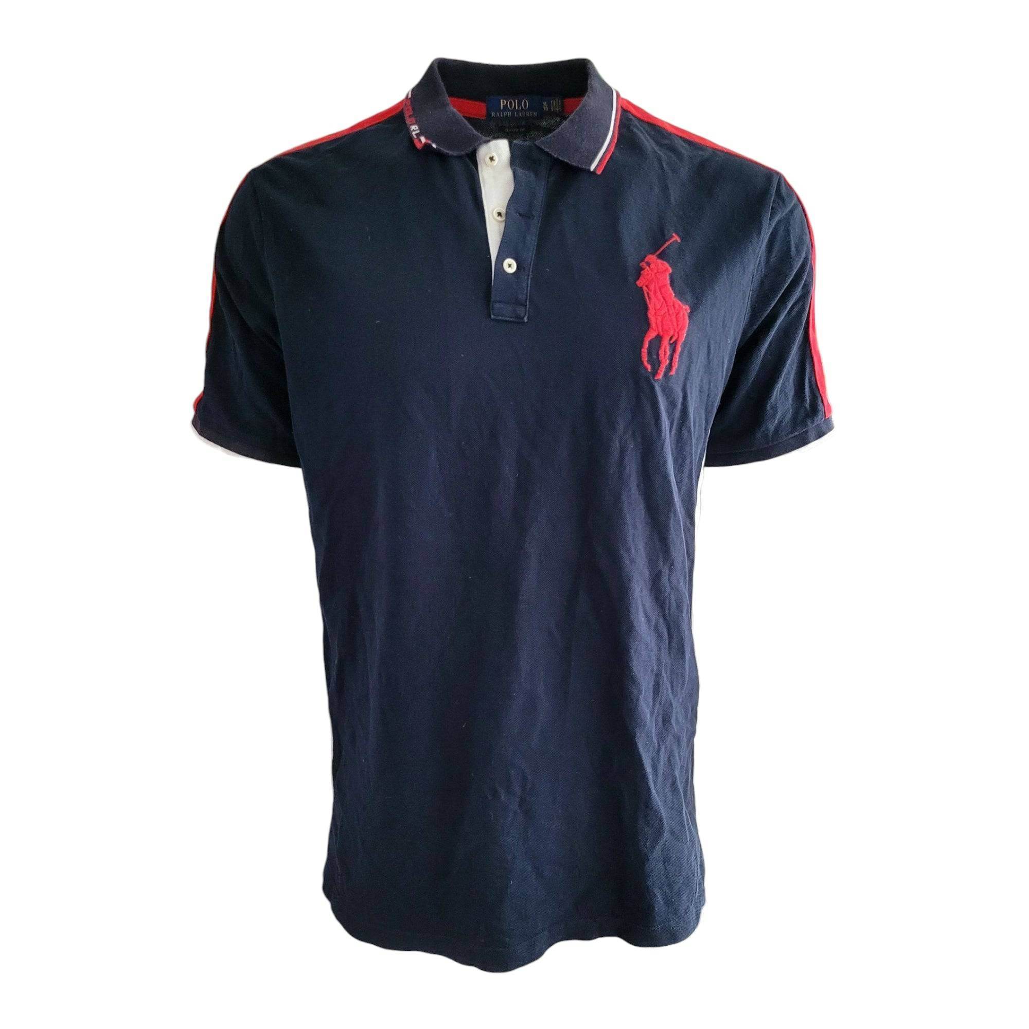 Polo Ralph Lauren Classic Fit Navy & Red Men's Polo Shirt - Size XL - USASTARFASHION