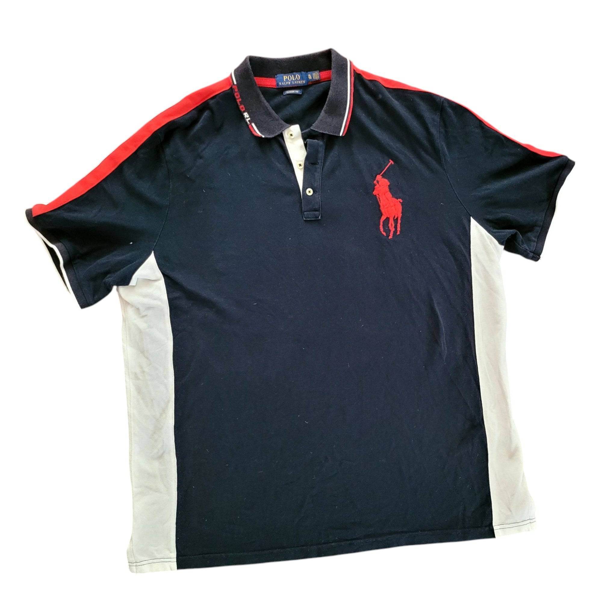Polo Ralph Lauren Classic Fit Navy & Red Men's Polo Shirt - Size XL - USASTARFASHION