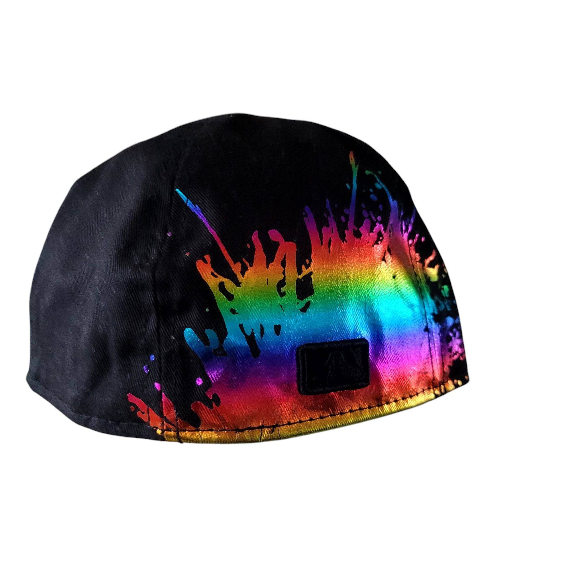 New Era 59FIFTY NY Yankees Rainbow Paint Splash Fitted Hat (Size 7 1/4) - USASTARFASHION
