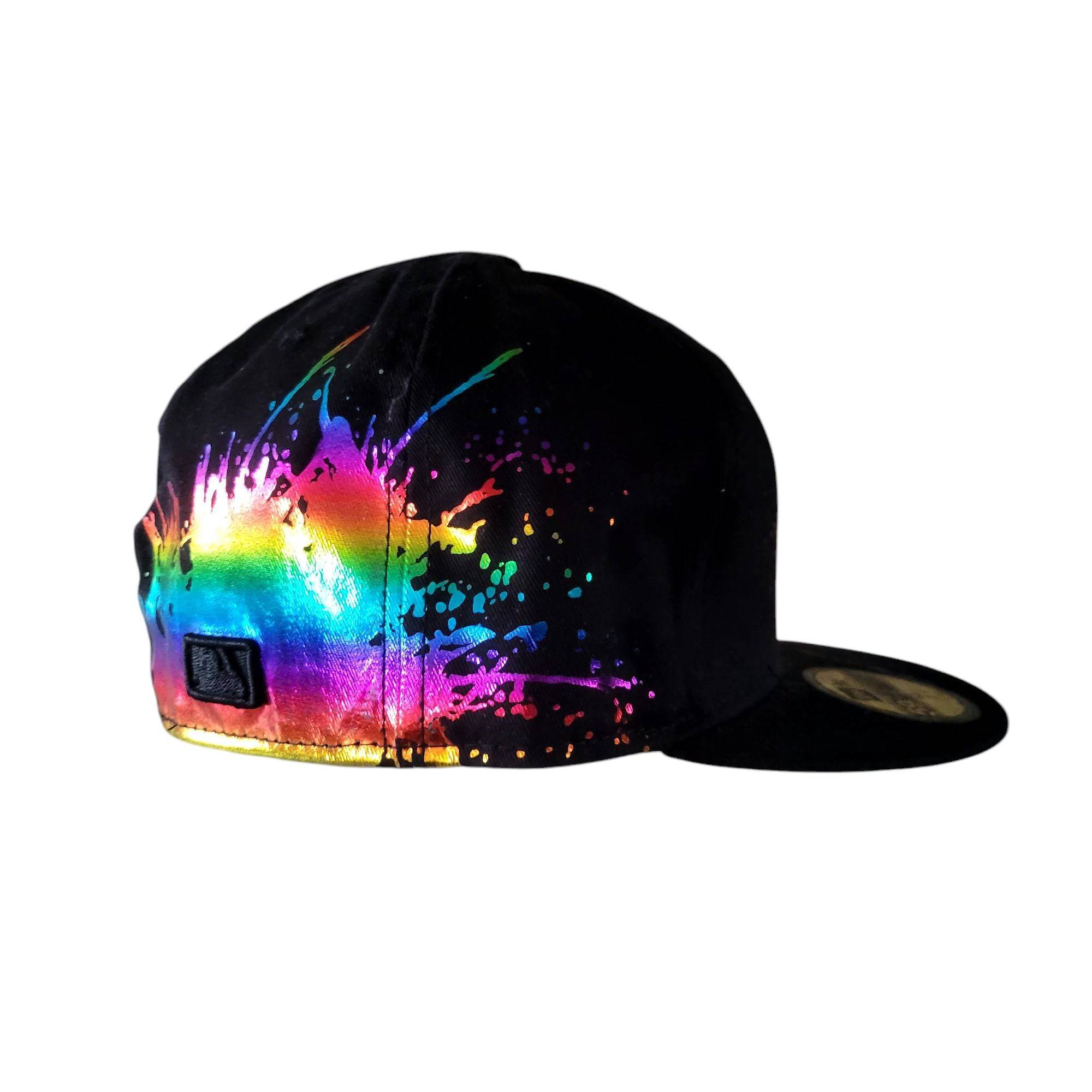 New Era 59FIFTY NY Yankees Rainbow Paint Splash Fitted Hat (Size 7 1/4) - USASTARFASHION