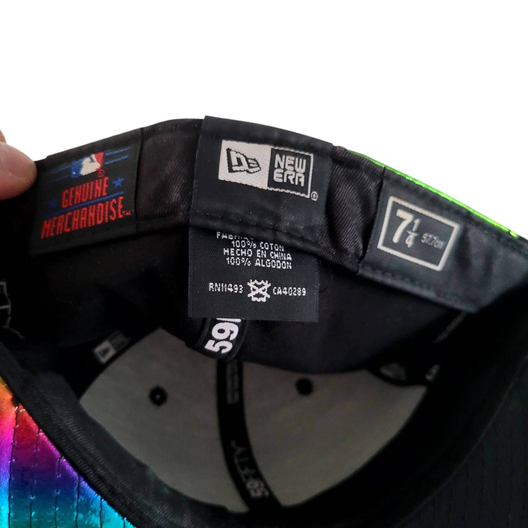 New Era 59FIFTY NY Yankees Rainbow Paint Splash Fitted Hat (Size 7 1/4) - USASTARFASHION