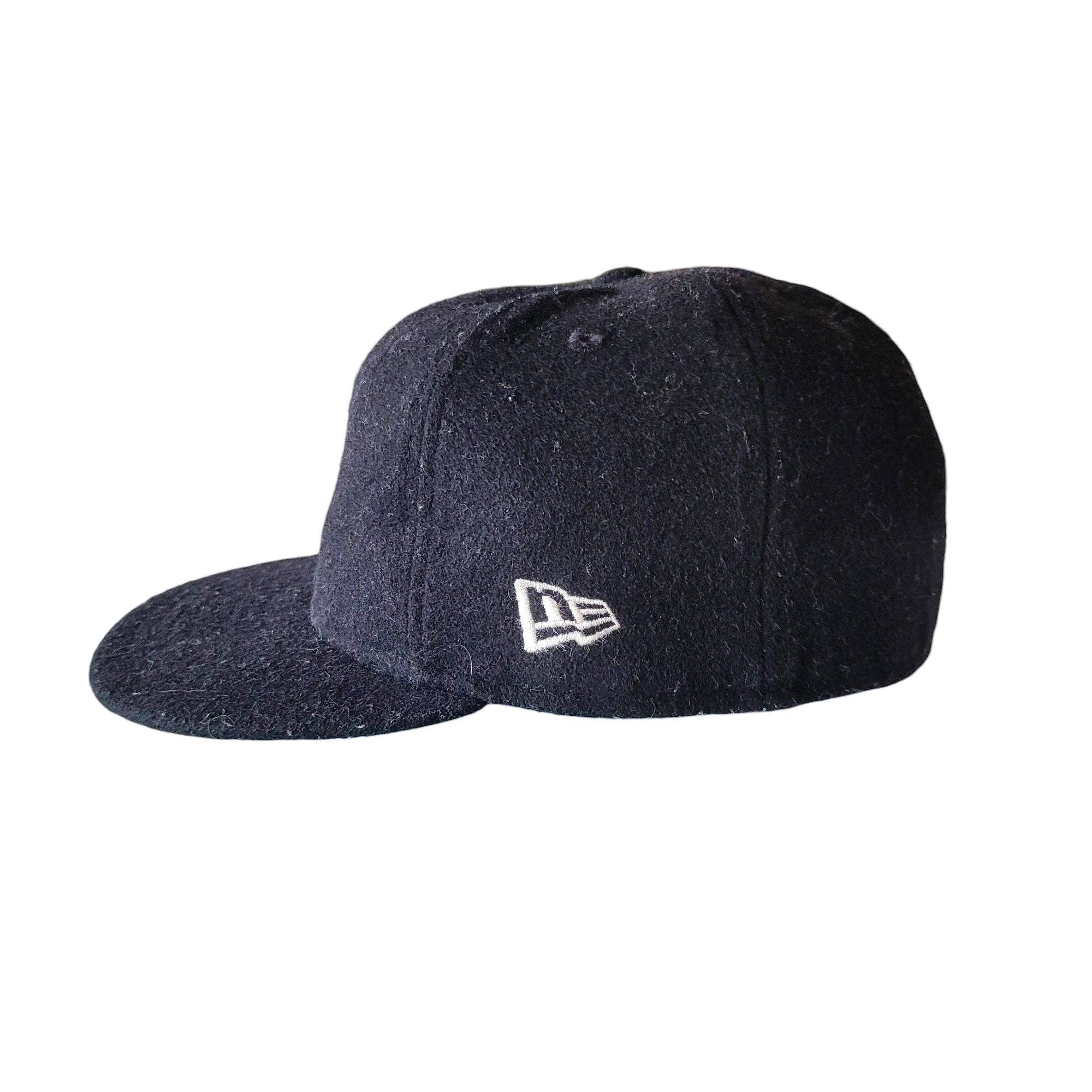 Vintage New Era Black Wool Fitted Cap – Size 7 3/8 - USASTARFASHION