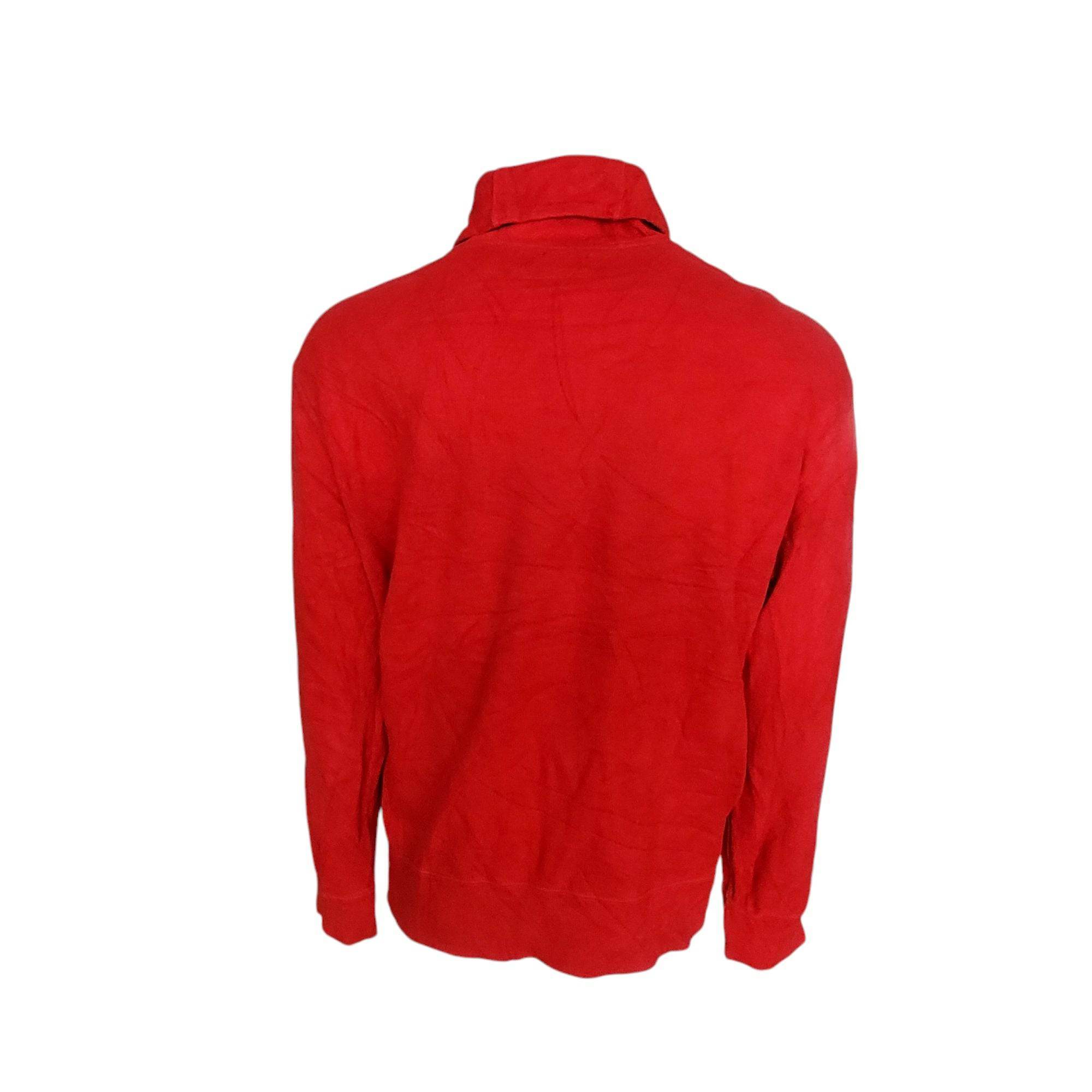 Vintage Polo Ralph Lauren Shawl Sweatshirt – Red, Size L - USASTARFASHION