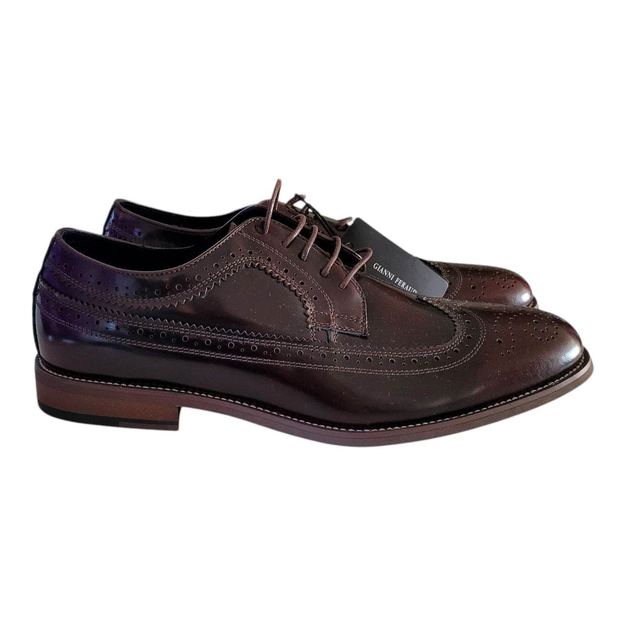 Gianni Feraud Burnt Red Brogue Oxford Shoes – UK 11 - USASTARFASHION