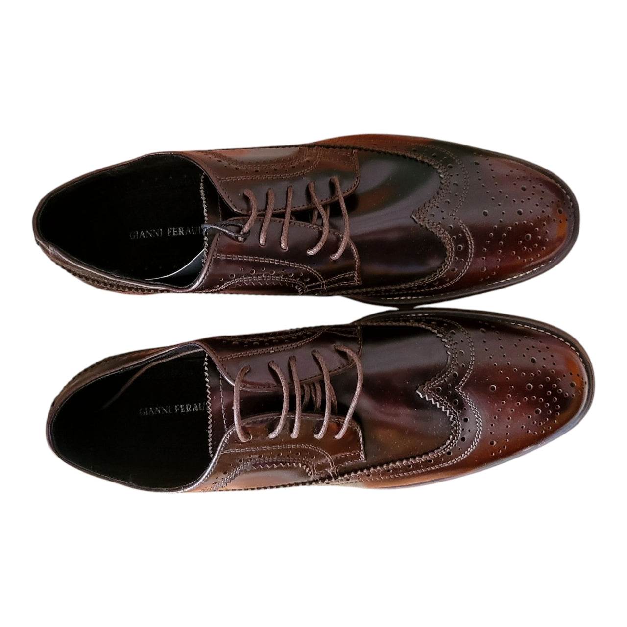 Gianni Feraud Burnt Red Brogue Oxford Shoes – UK 11 - USASTARFASHION