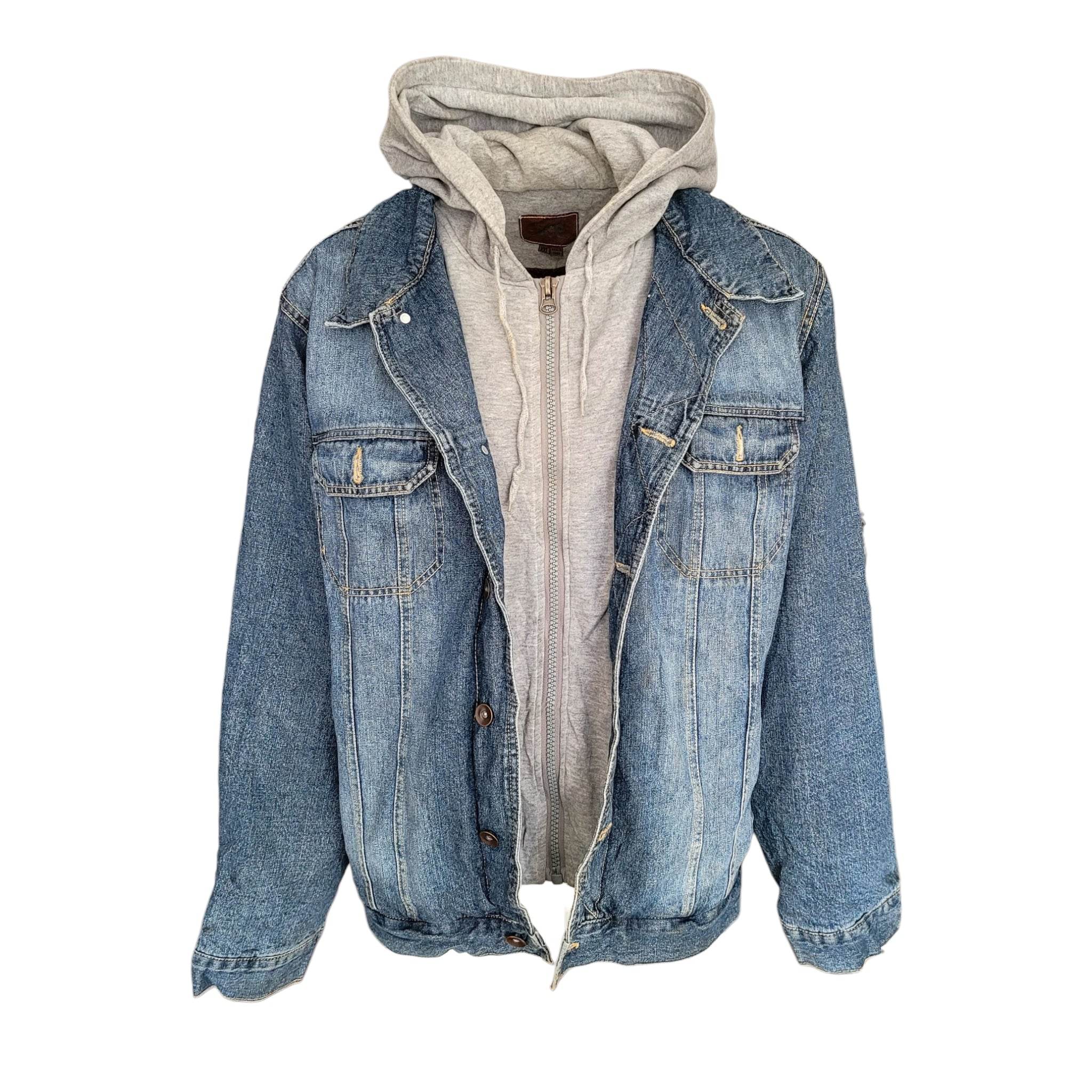 Vintage Lee Sherpa Denim Jacket w/ Hoodie Insert – Size XXL - USASTARFASHION