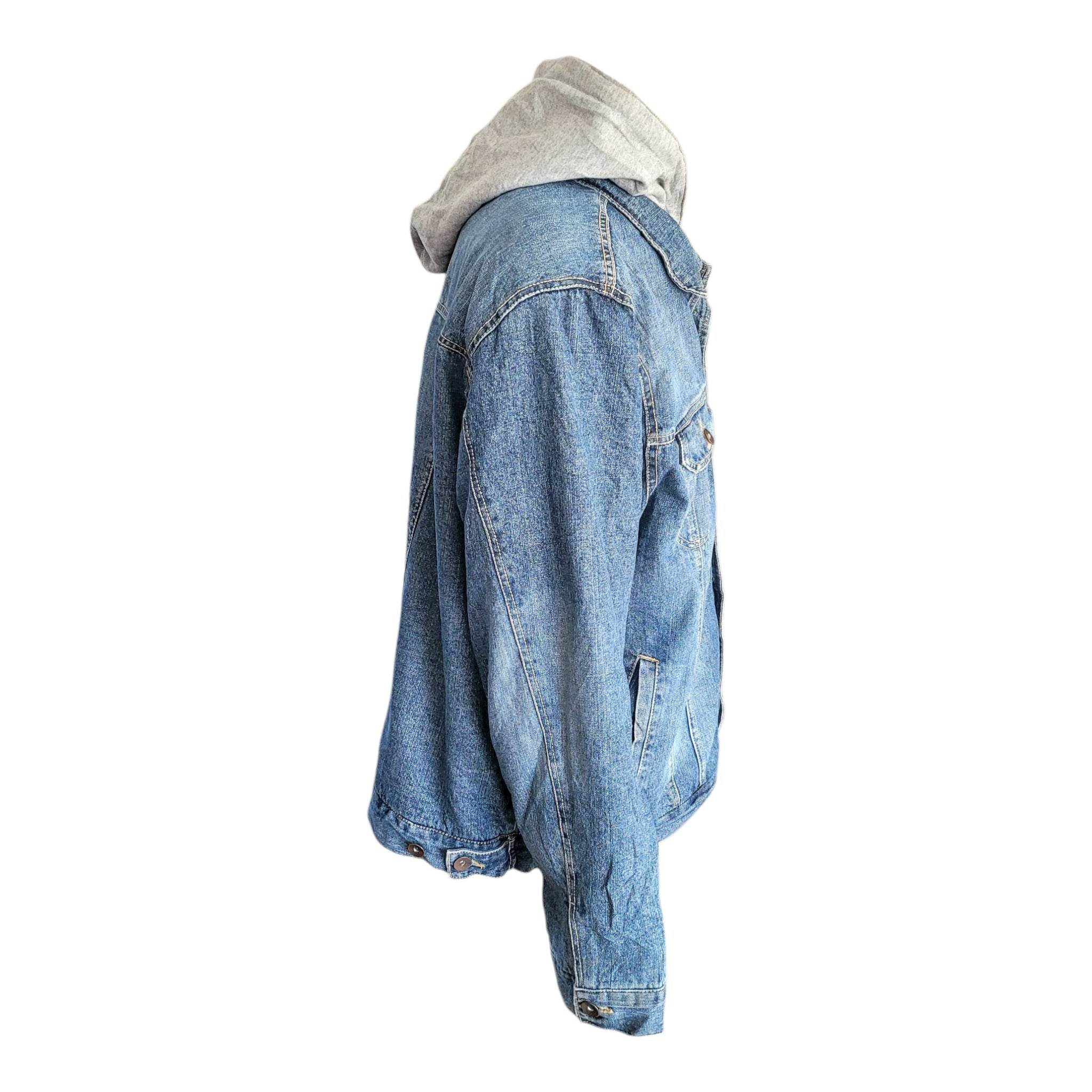 Vintage Lee Sherpa Denim Jacket w/ Hoodie Insert – Size XXL - USASTARFASHION