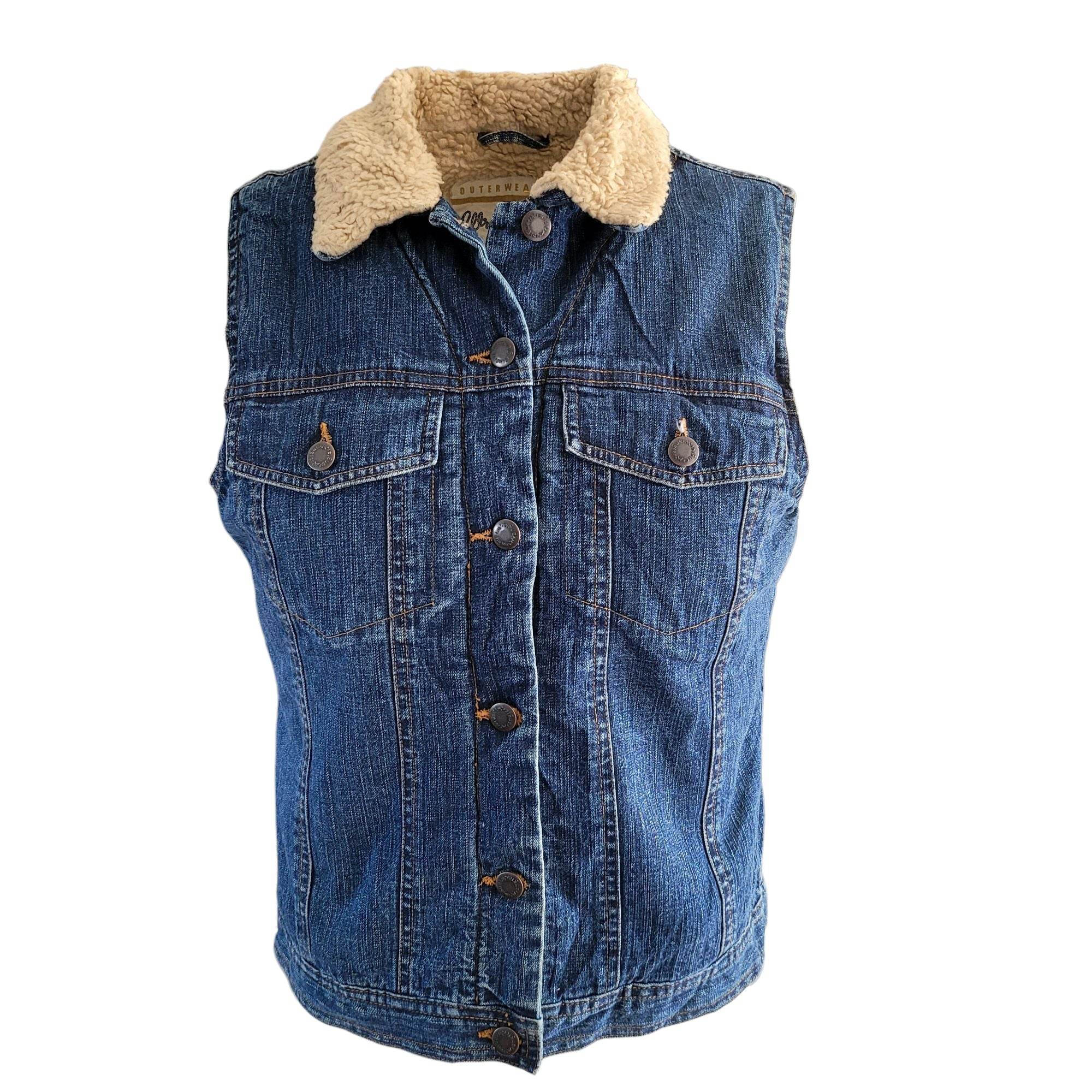 Vintage Wrangler Sherpa Lined Denim Vest – Size L - USASTARFASHION