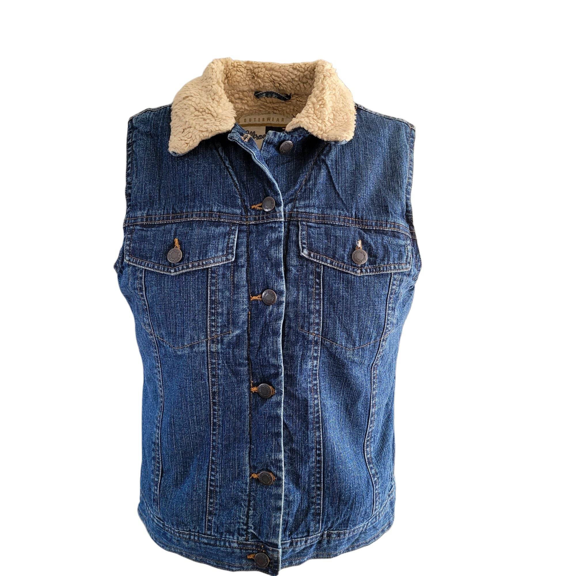 Vintage Wrangler Sherpa Lined Denim Vest – Size L - USASTARFASHION