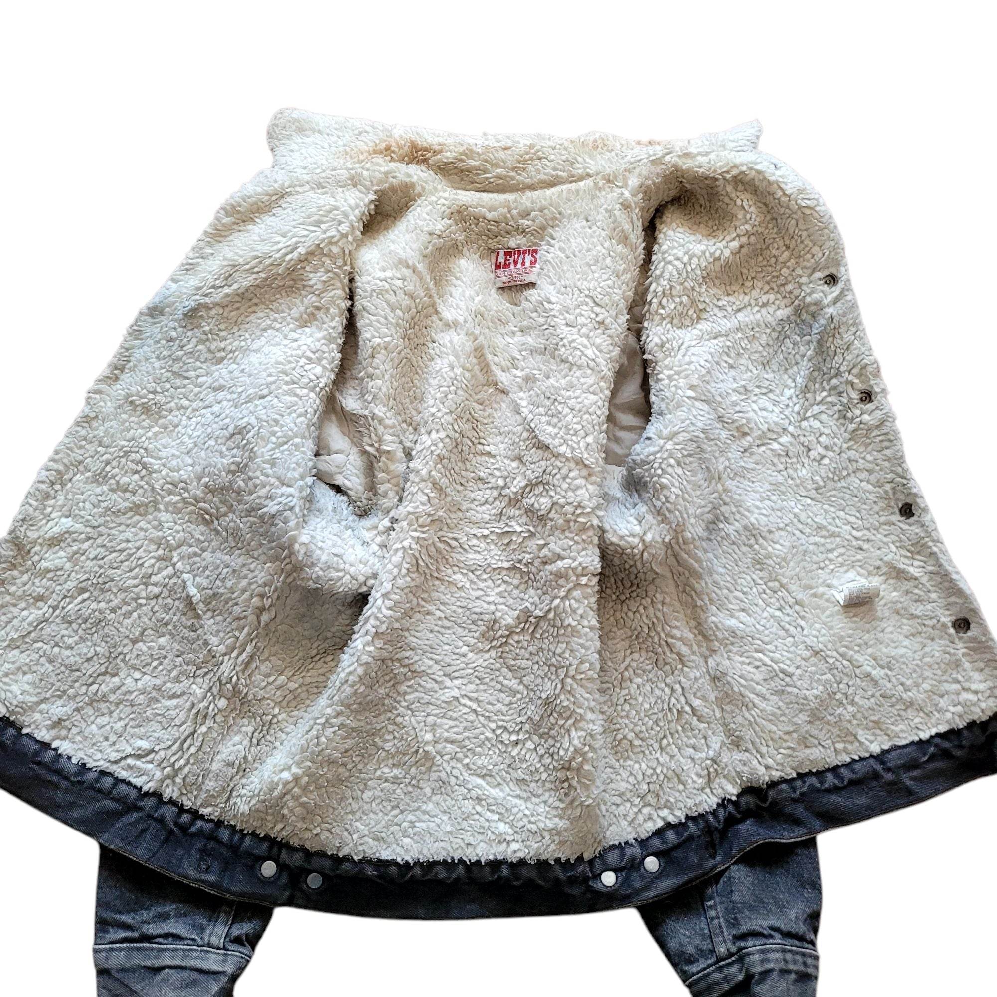 Vintage Levi’s Sherpa Trucker Jacket – USA Made, Size 34R - USASTARFASHION