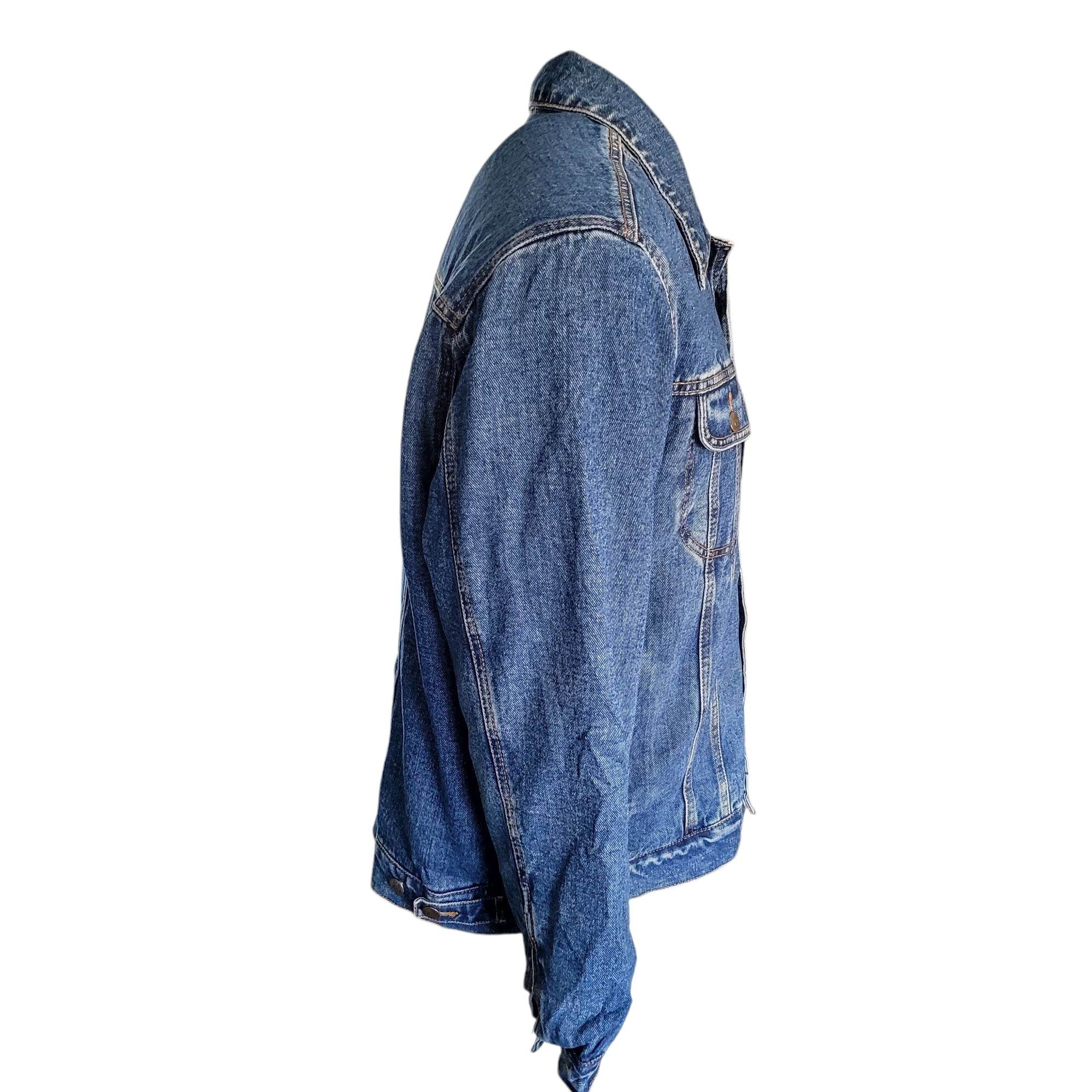 Vintage Lee Sherpa - Lined Denim Jacket – Size L - USASTARFASHION