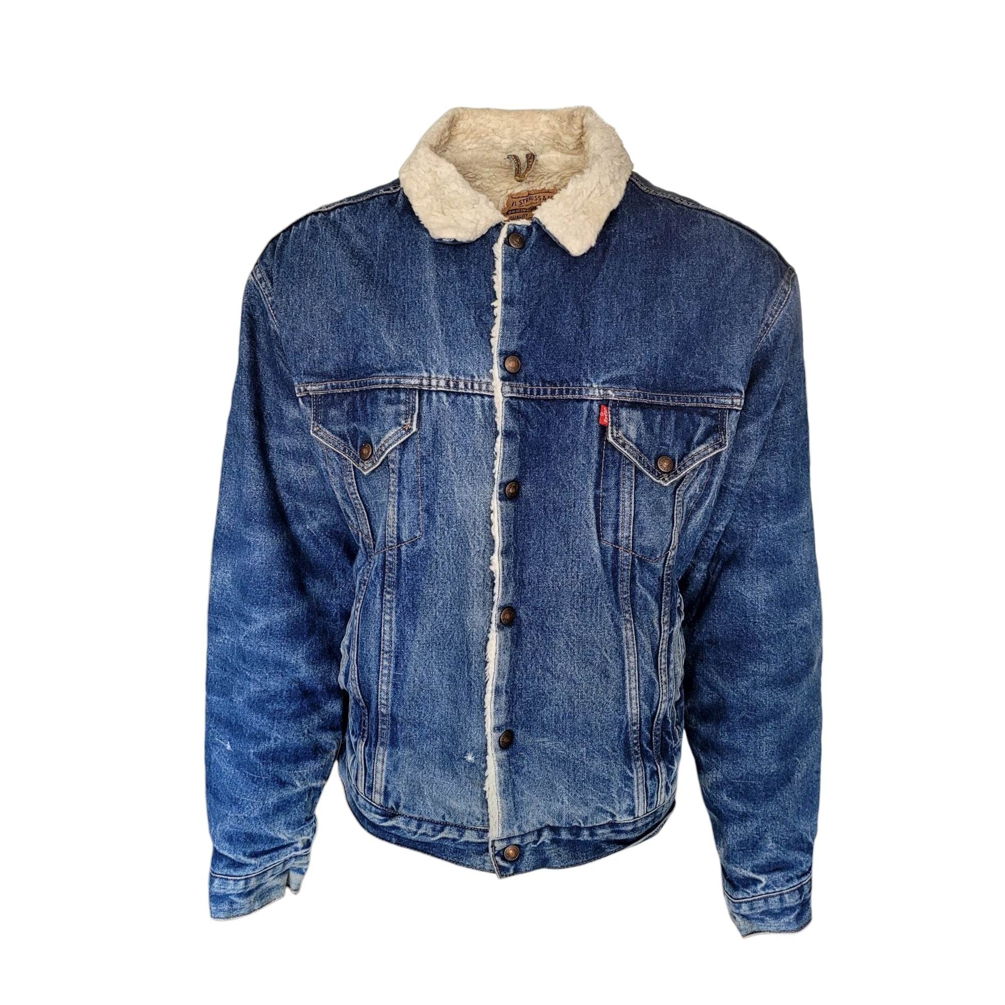 Vintage Levi’s 70500 Sherpa - Lined Trucker Jacket – Size XL - USASTARFASHION