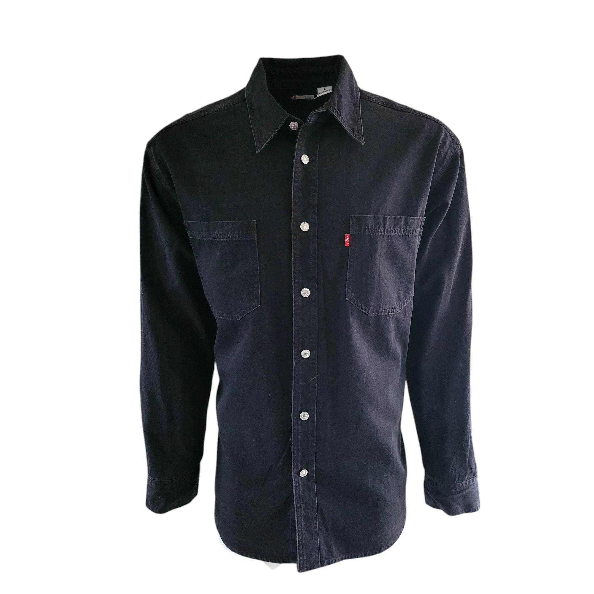 Levi's Black Long Sleeve Button - Up Shirt – Size L - USASTARFASHION