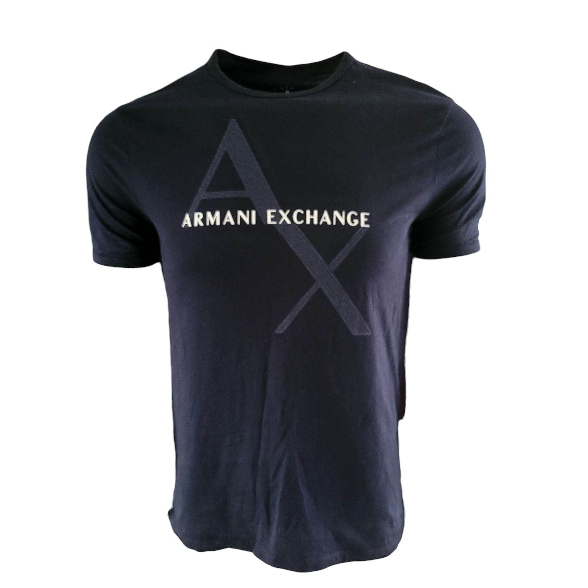 Armani Exchange AX Logo T-Shirt – Black, Size M - USASTARFASHION