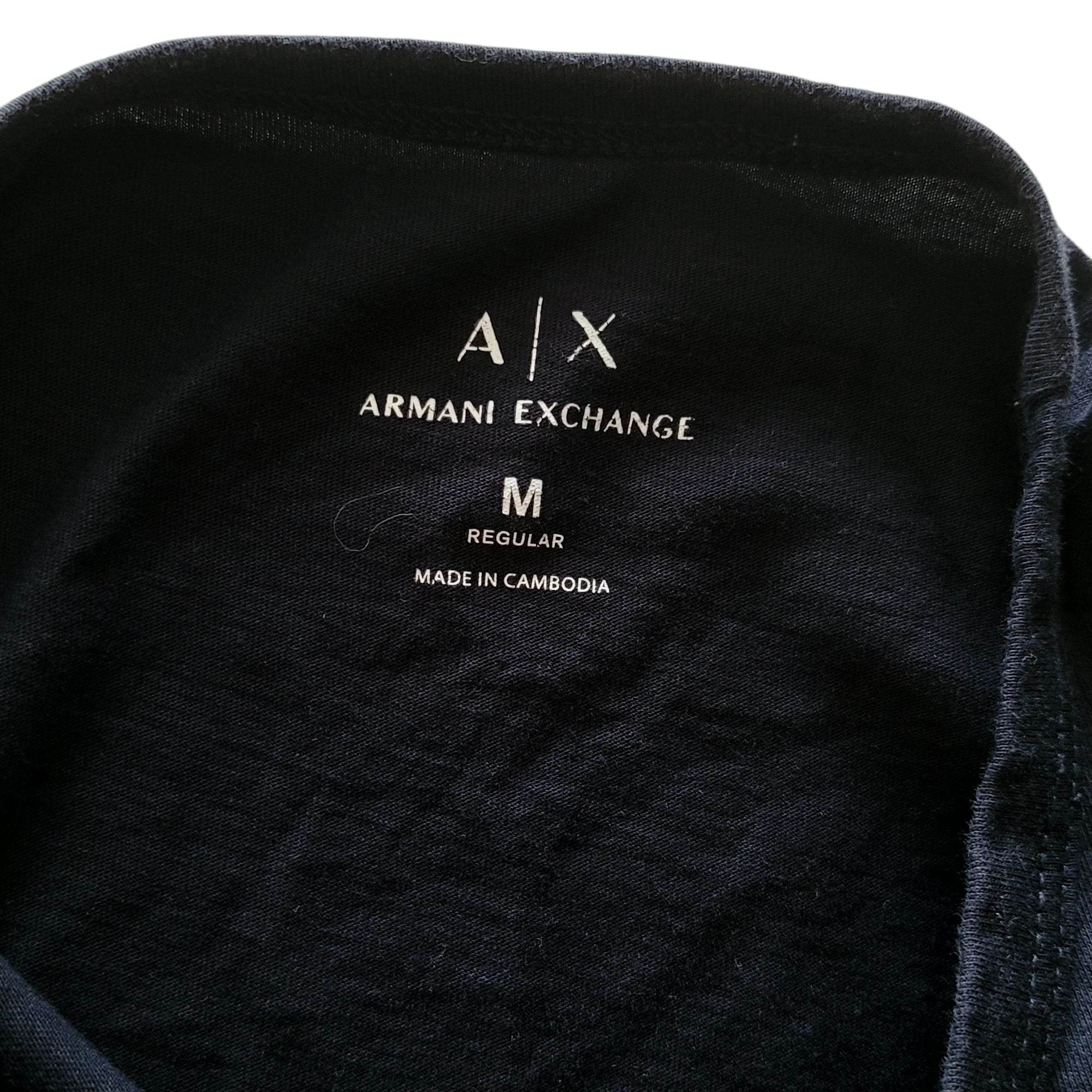 Armani Exchange AX Logo T-Shirt – Black, Size M - USASTARFASHION