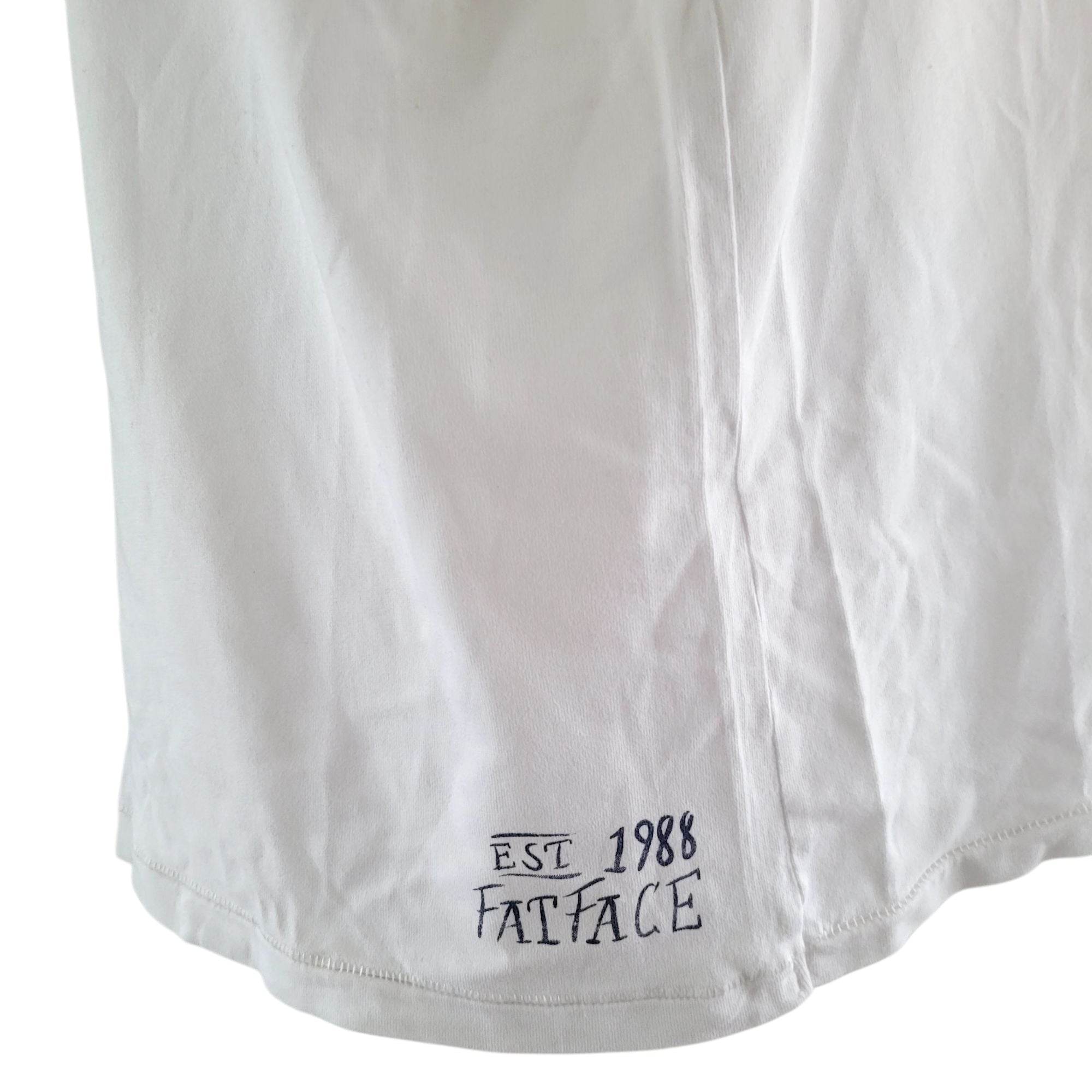 Fat Face Brazil 2014 Print T-Shirt – White, Size XXL - USASTARFASHION